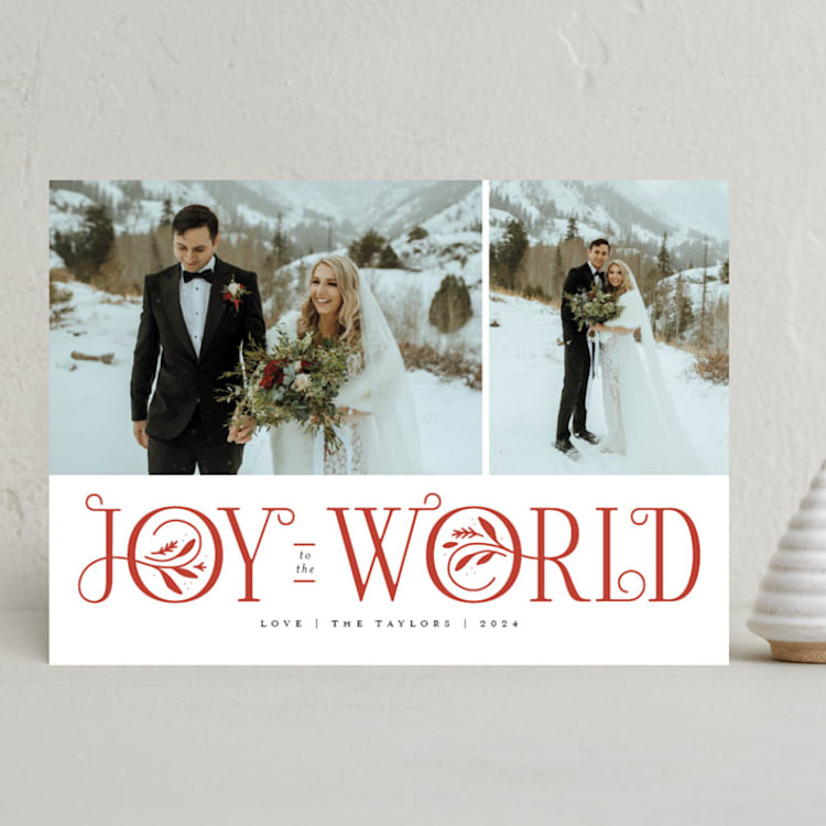 "Foliage Details" - Holiday Cards in Cherry by Michelle Taylor - Front