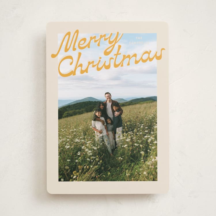 "Nostalgia" - Holiday Cards in Butterscotch by Ekko Studio - Front