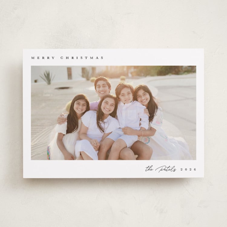 "Simply stated" - Holiday Cards in Snow by Emily Sabol Goss - Front