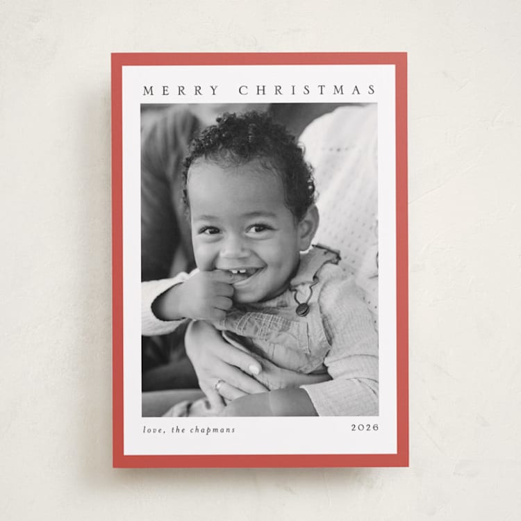 "Holiday Feels" - Holiday Cards in Persimmon by Chris Griffith - Front