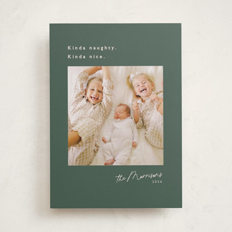 "Kinda" - Holiday Cards in Mistletoe by Hudson meet Rose - Front