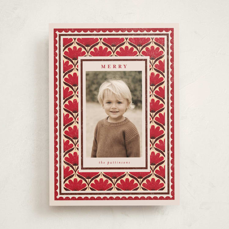 "Vintage Tapestry" - Holiday Cards in Apple by Iveta Angelova - Front