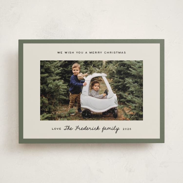 "Finely Framed" - Holiday Cards in Forest by Jackie Crawford - Front