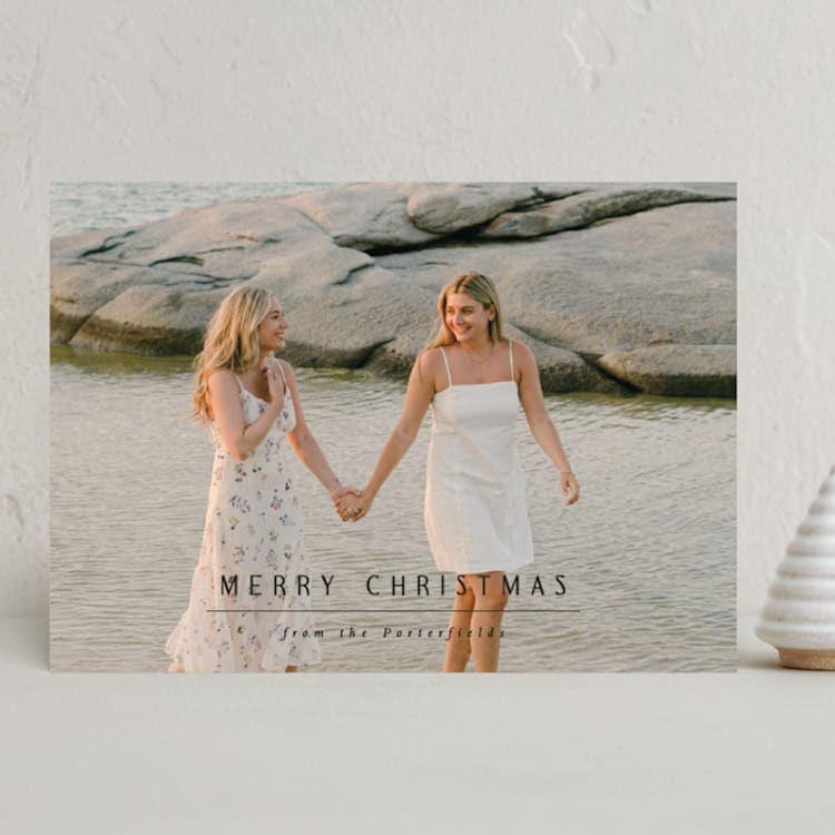 "sentimental" - Holiday Cards in Noir by Sara Hicks Malone - Front