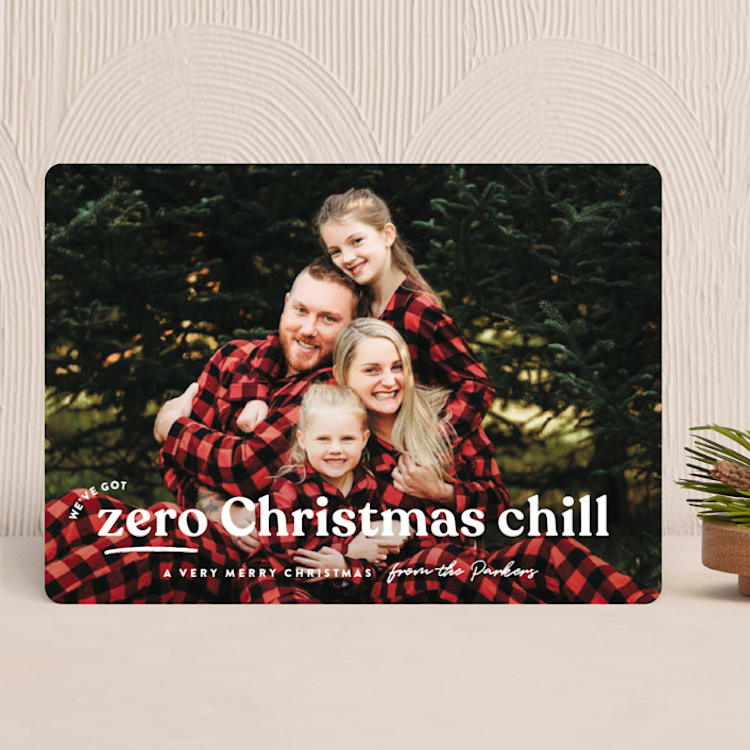 "zero chill" - Holiday Cards in Snow by Sara Hicks Malone - Front