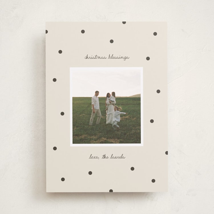 "Polka Dots" - Holiday Cards in Cream by taylorVdesign - Front