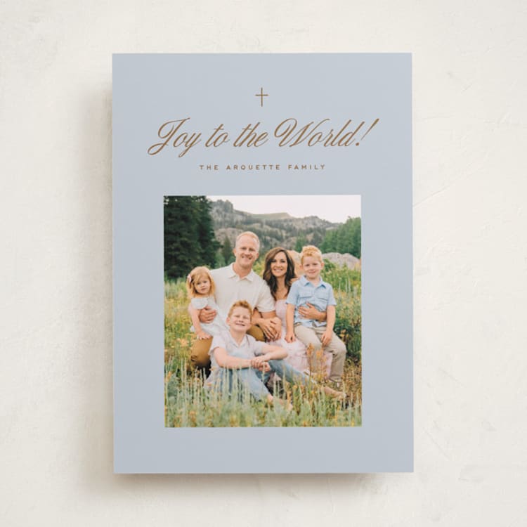 "Script Song" - Holiday Cards in Frost by Paper Raven Co. - Front