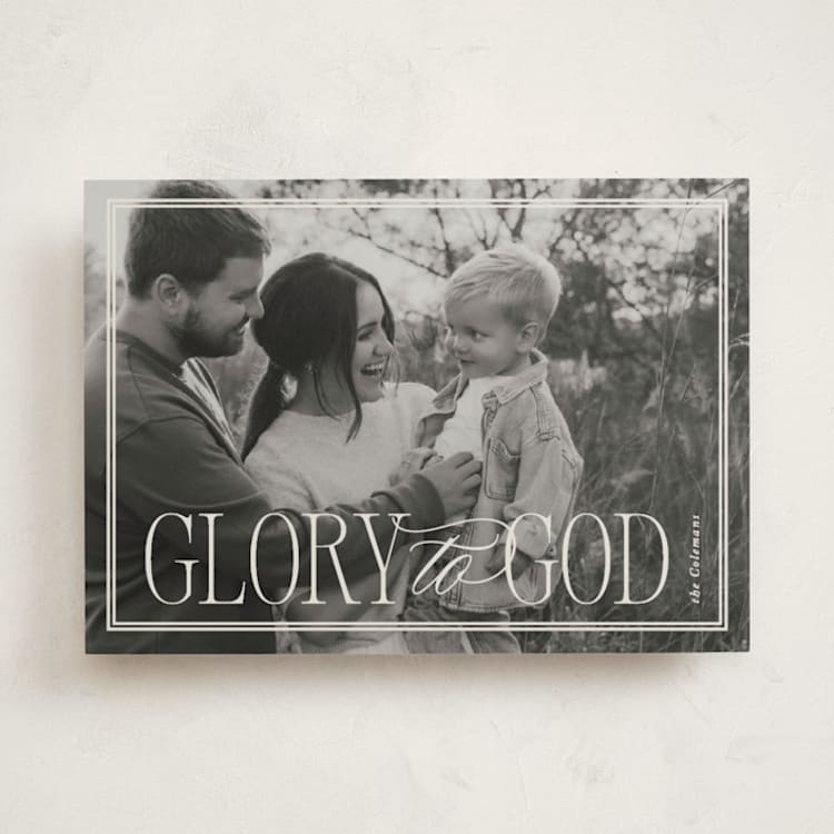 "Glory to God Border" - Holiday Cards in Eggnog by Brianne Larsen - Front