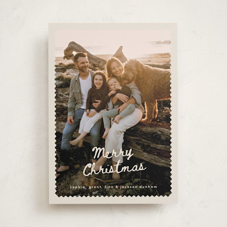 "Cozy Cute" - Holiday Cards in Whip Cream by Pixel and Hank - Front