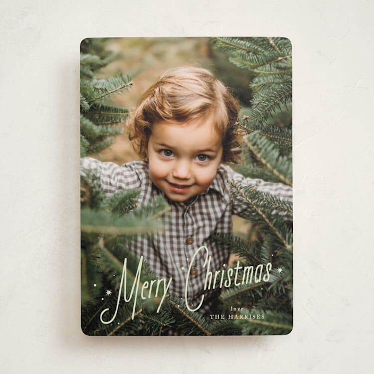 "Cafe" - Holiday Cards in Pistachio by Kate Ahn - Front