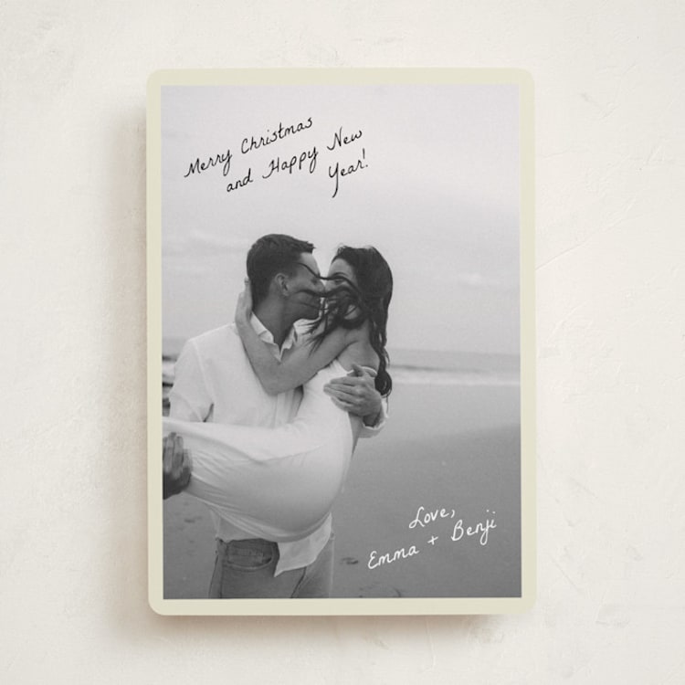 "The Handwritten Note" - Holiday Cards in Vanilla by Helena Vitto - Front