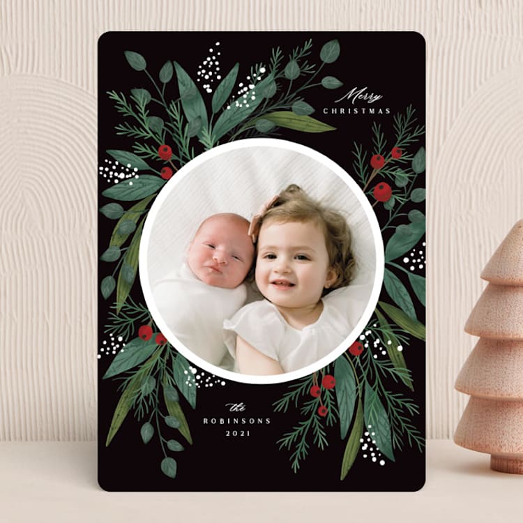 "Magic forest" - Holiday Cards in Midnight by Yuliya Evseeva - Front
