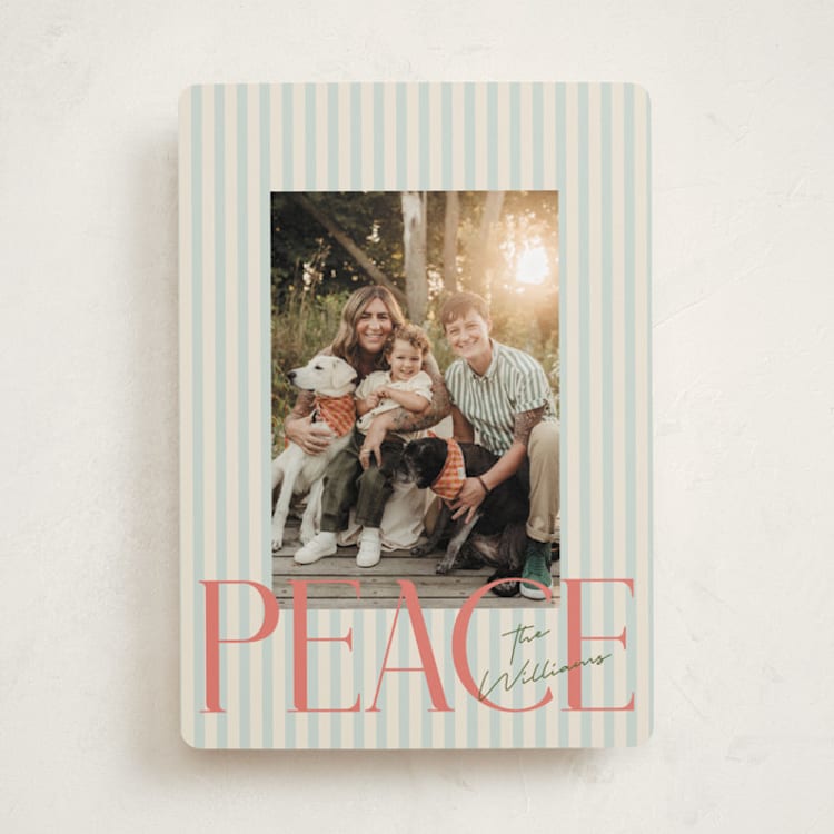 "pace" - Holiday Cards in Wintermint by Vera Lim - Front