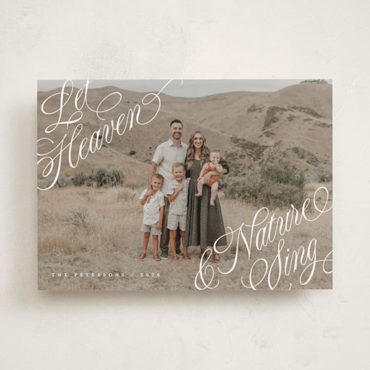 "Let Heaven & Nature Sing" - Holiday Cards in Snow by Stacy Maalouf - Front