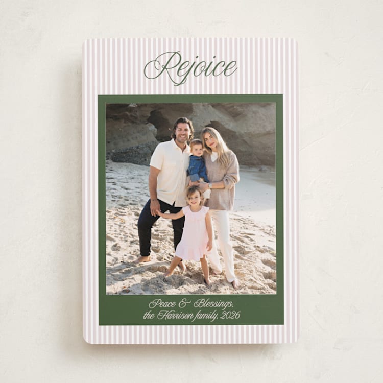 "Blessed Peace" - Holiday Cards in Petal by Lottie Aldarwish - Front