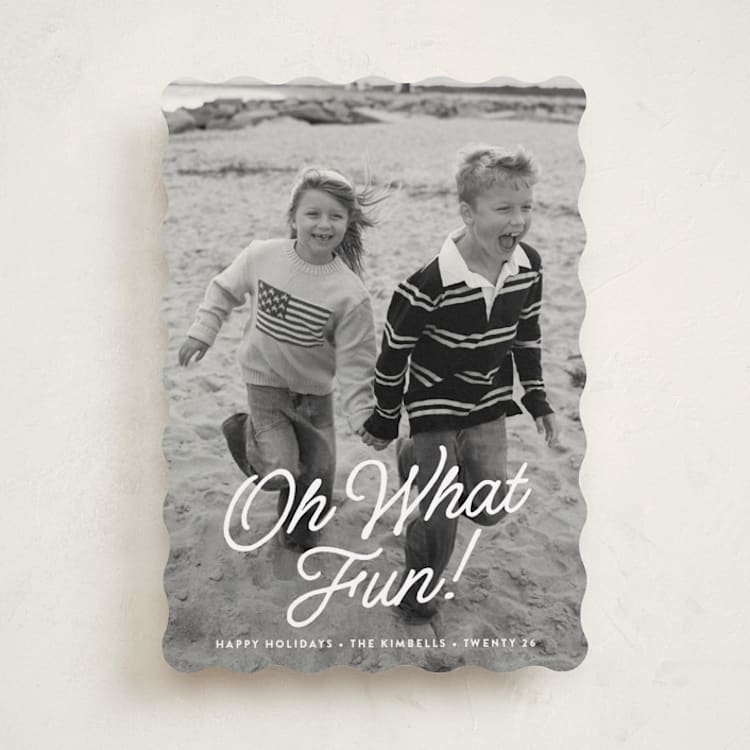 "what fun!" - Holiday Cards in Snow by Susan Asbill - Front