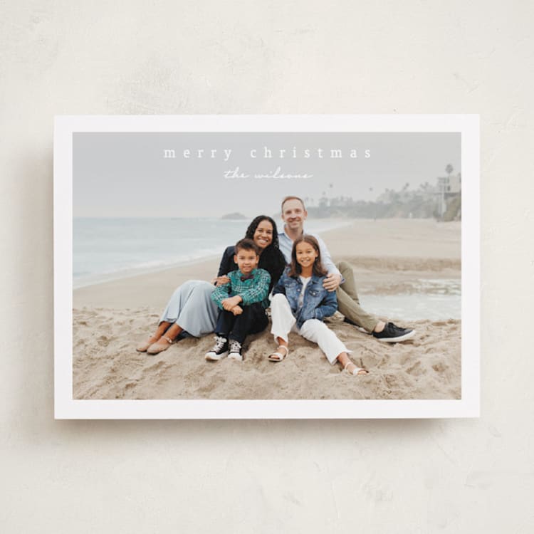 "Simplest border" - Holiday Cards in Snow by Stacey Meacham - Front