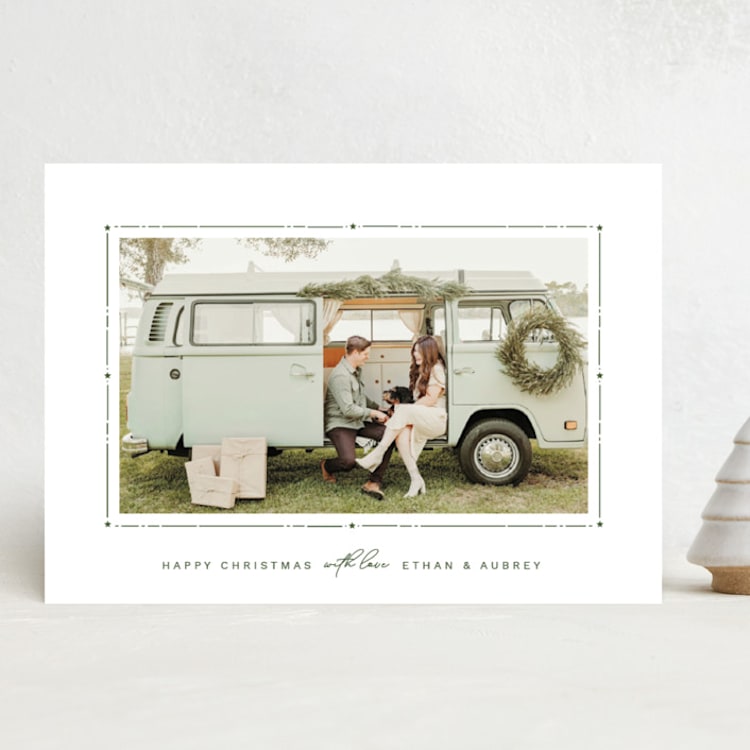 "Tender Frame" - Holiday Cards in Peridot by Olivia Raufman - Front