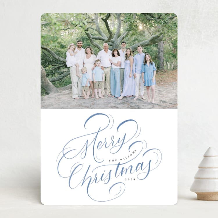 "Wonder Winterland" - Holiday Cards in Twilight by Up Up Creative - Front