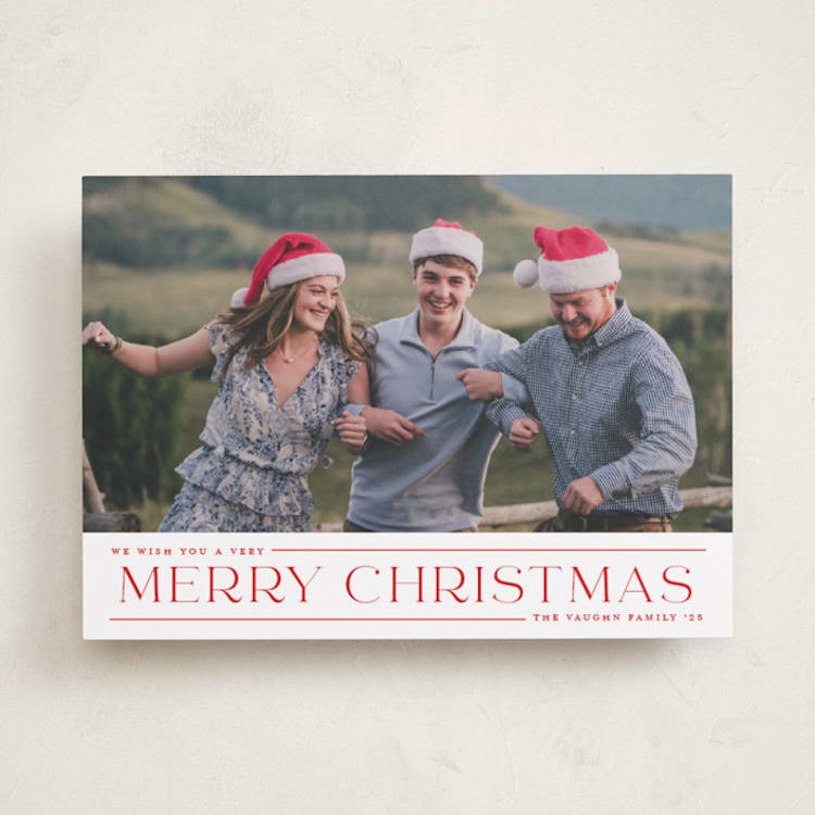 "Merry Trim" - Holiday Cards in Candy Cane by Erica Krystek - Front