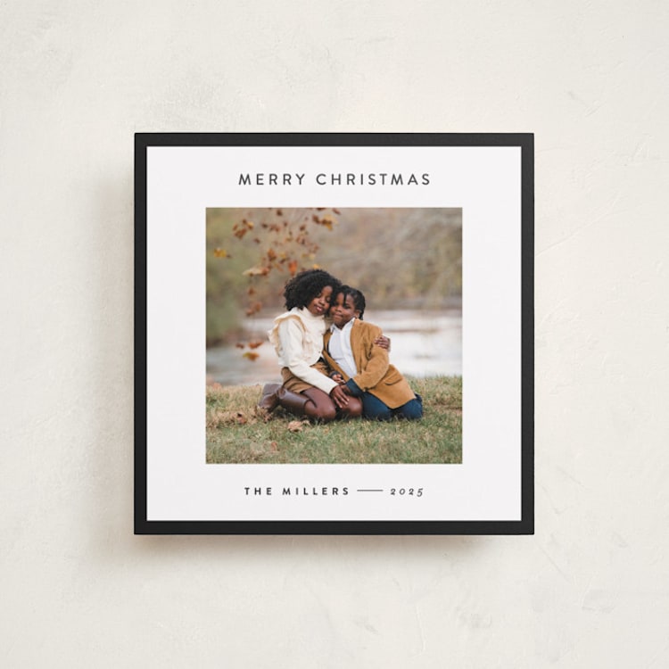 "square" - Holiday Cards in Charcoal by JoAnn Jinks - Front