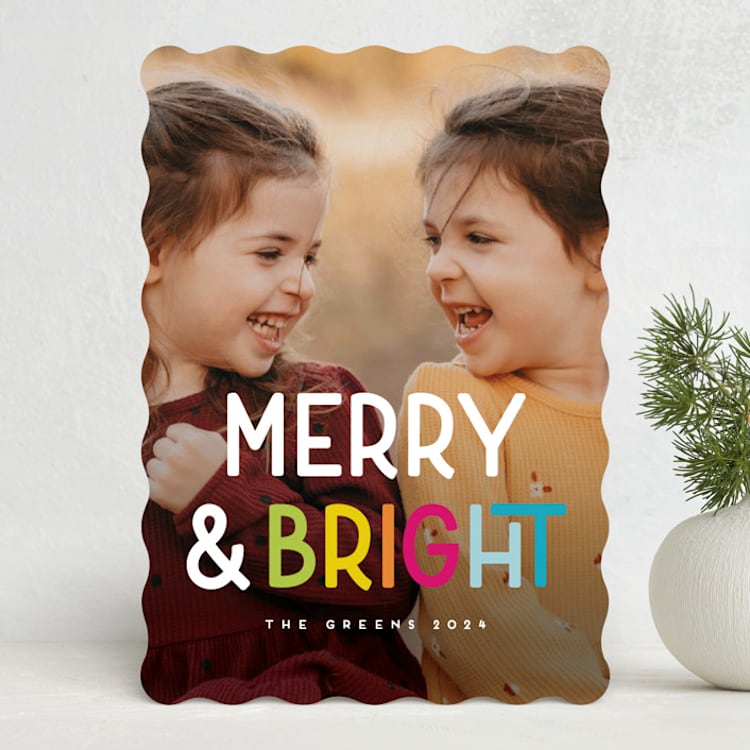 "So Bright" - Holiday Cards in Bold by Snow and Ivy - Front
