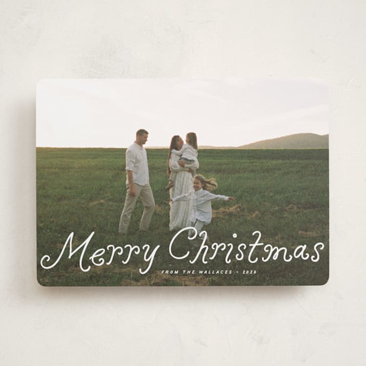 "Simple Charm" - Holiday Cards in Snow by Everett Paper Goods - Front