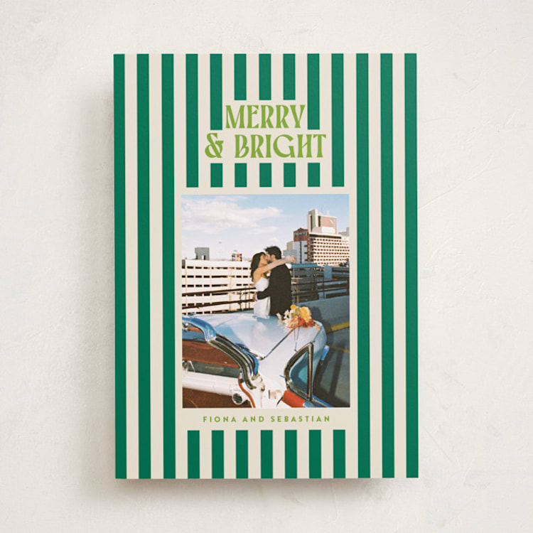 "Bold & Bright" - Holiday Cards in Balsam by Ekko Studio - Front