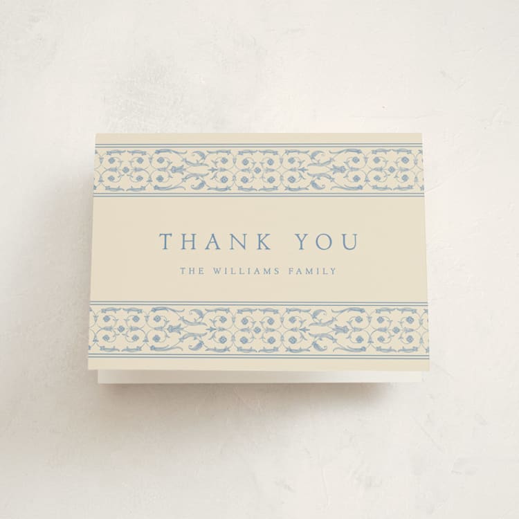 "Baptism Bookplate" - Baptism and Christening Thank You Cards in Cream by Robert and Stella - Front