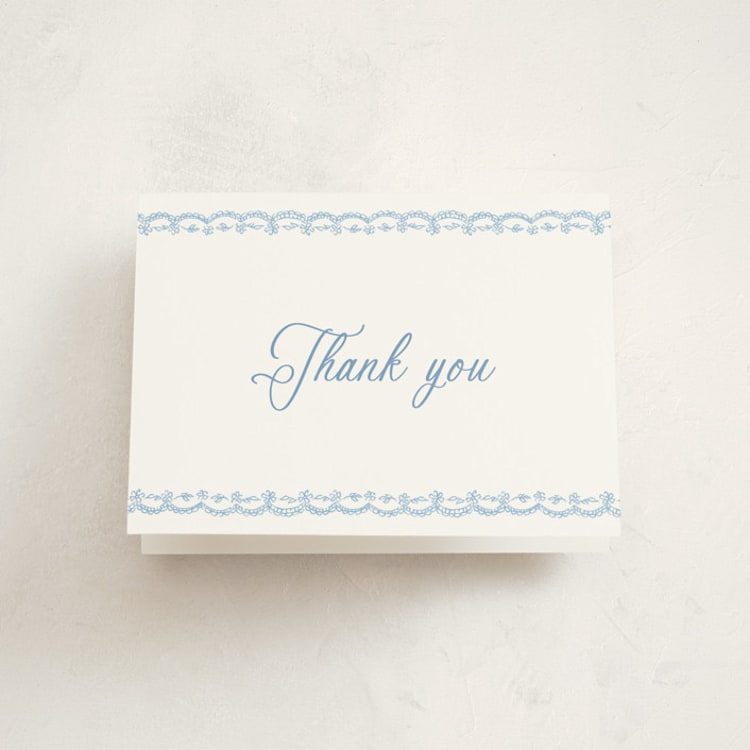 "Sweet Gown" - Baptism and Christening Thank You Cards in Dreamy by Charter Oaks Creative - Front