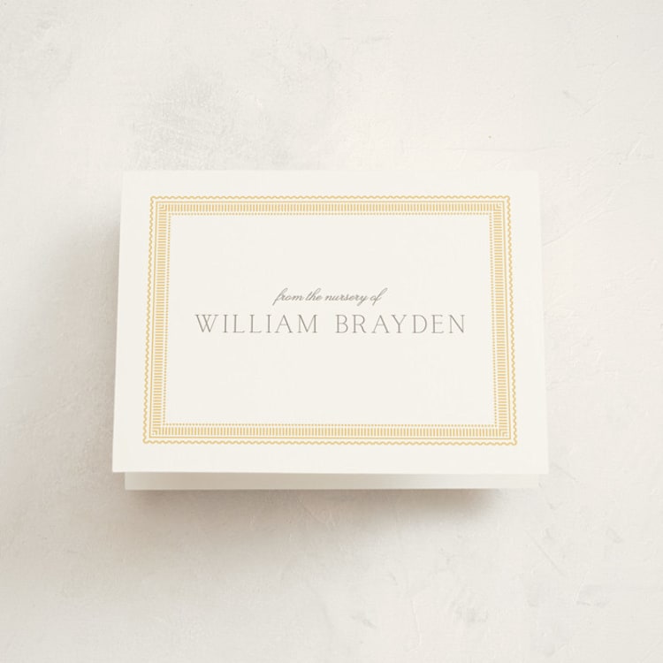 "Savannah" - Baptism and Christening Thank You Cards in Melon by Megan Davis - Front