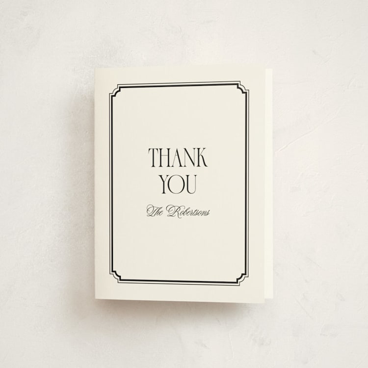 "Graceful" - Baptism and Christening Thank You Cards in Cotton by Stacy Maalouf - Front