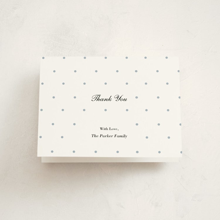 "Dotted" - Baptism and Christening Thank You Cards in Dream by Helena Vitto - Front