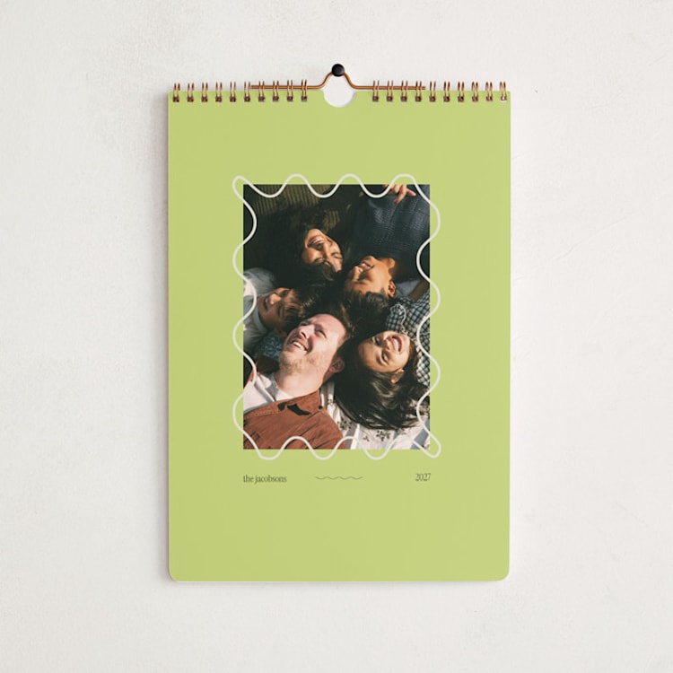 "Squiggle Giggle" - Calendars in Lime by Hattie and Jane - Cover