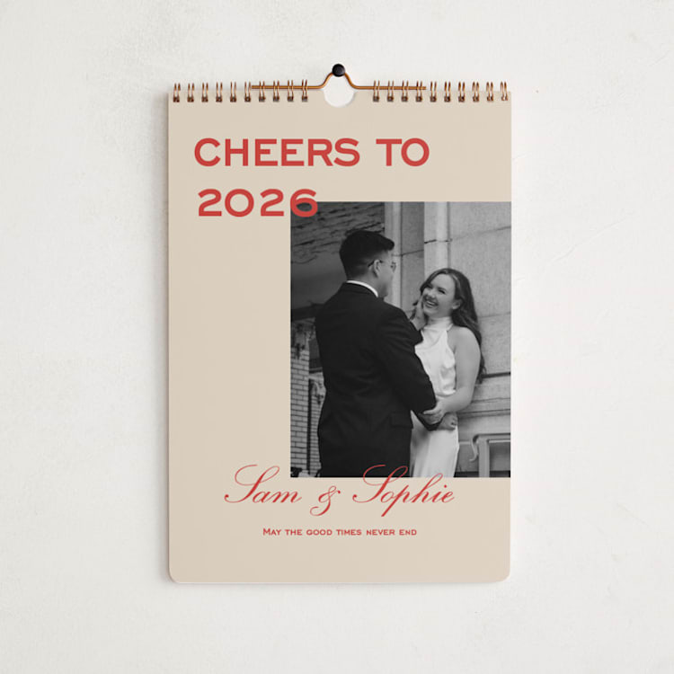 "Bold Cheers" - Calendars in Tomato by Sydney Kay - Cover