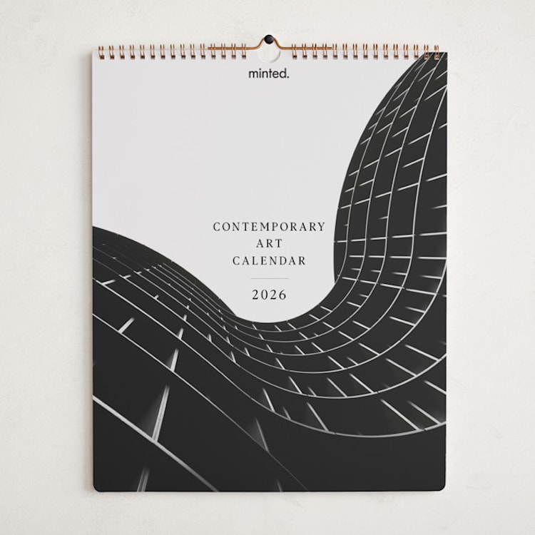 "Contemporary Art Calendar 2026" - Calendars in White by Multiple Artists - Front