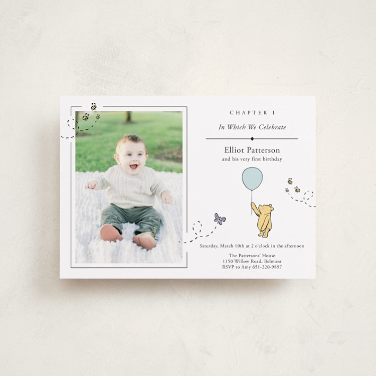 "Disney Sweetest Adventure" - Children's Birthday Party Invitations in Cloud by Heather Schertzer - Front