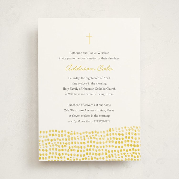 "Stepping Stones" - Confirmation Invitations in Sun by Ann Gardner - Front