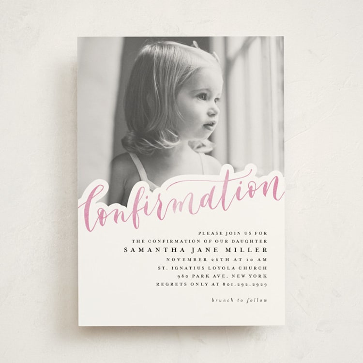 "shining confirmation" - Confirmation Invitations in Poppy by Anastasia Makarova - Front