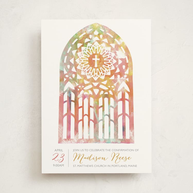 "Pretty Window" - Confirmation Invitations in Surprise by Lady Noble - Front