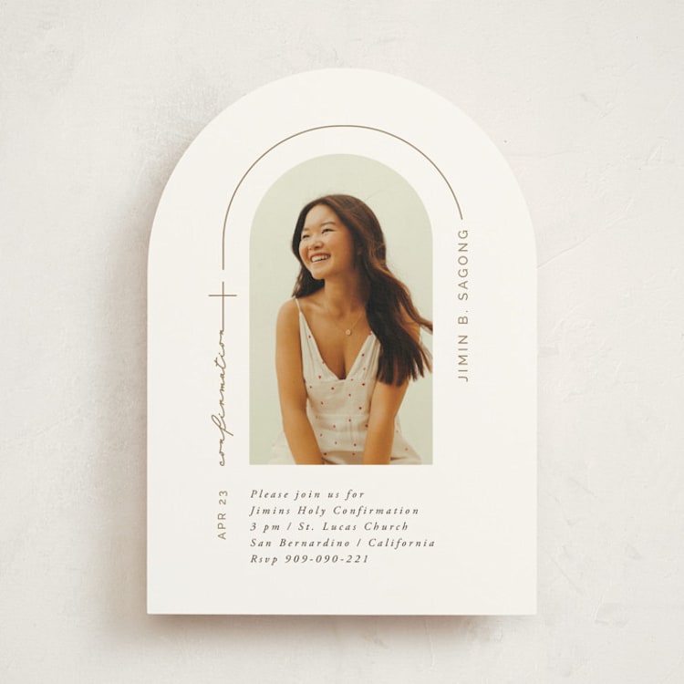 "Confirmation Arch" - Confirmation Invitations in Sugar by FRANI - Front
