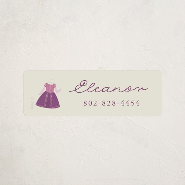 "Princess Party" - Custom Name Labels in Ivory by JeAnna Casper - Front