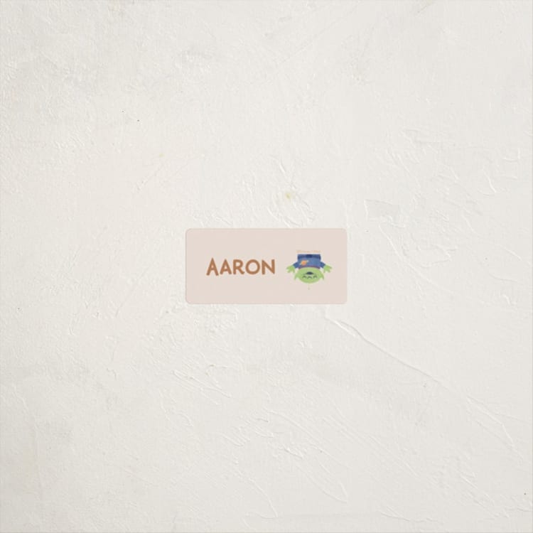 "Toy story friends birthday invitation" - Custom Name Labels in Taupe by Sabrin Deirani - Front