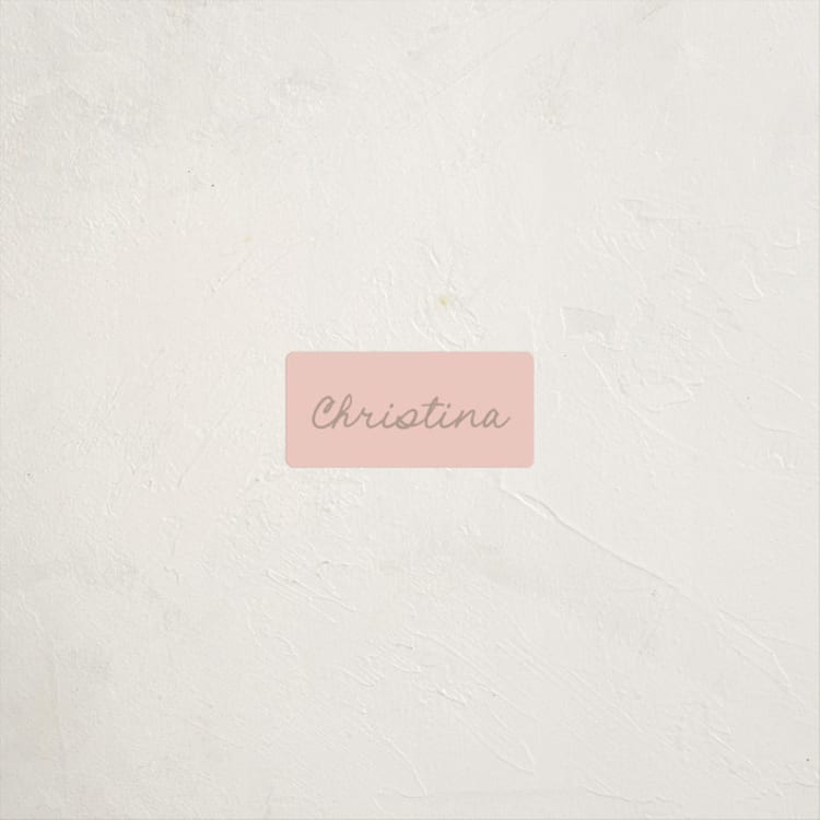 "Botanical maximalism" - Custom Name Labels in Poppy by Creo Study - Front