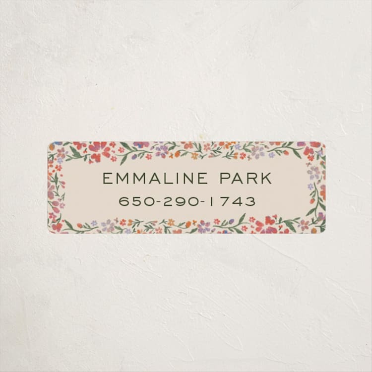 "Wildflowers" - Custom Name Labels in Confetti by 2birdstone - Front