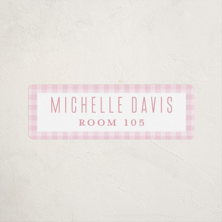 "Charming" - Custom Name Labels in Blush by Lea Delaveris - Front