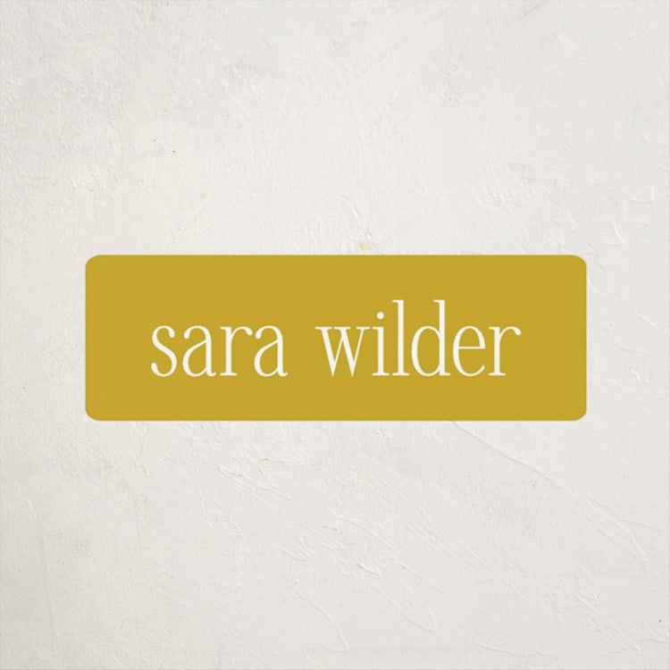 "Classic" - Custom Name Labels in Sunshine by Morgan Kendall - Front