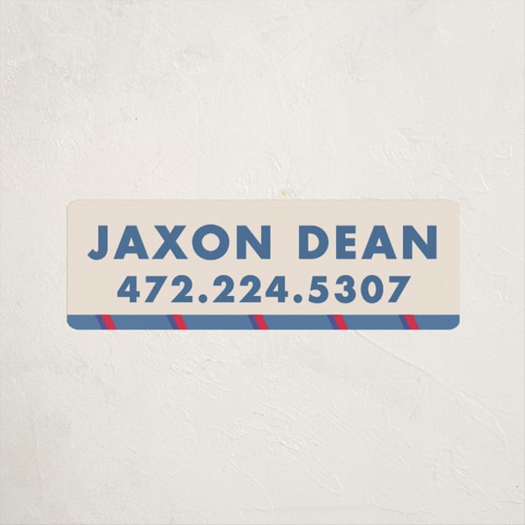"Classic Prep" - Custom Name Labels in Blue Jay by AK Graphics - Front