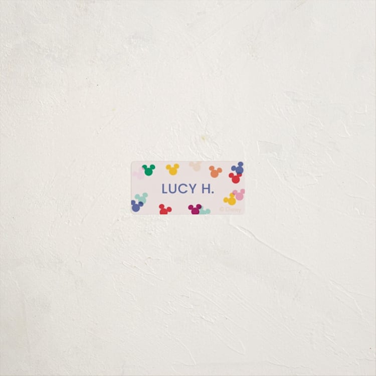 "Disney's Mickey Confetti" - Custom Name Labels in Bold by Ellen Schlegelmilch - Front