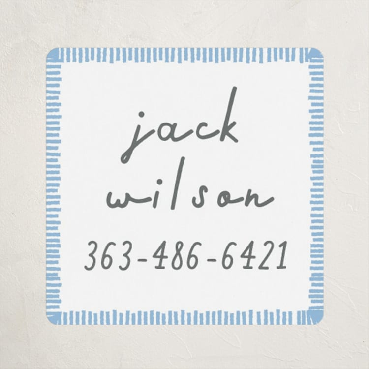 "Coastal" - Custom Name Labels in Sky by letterfix - Front